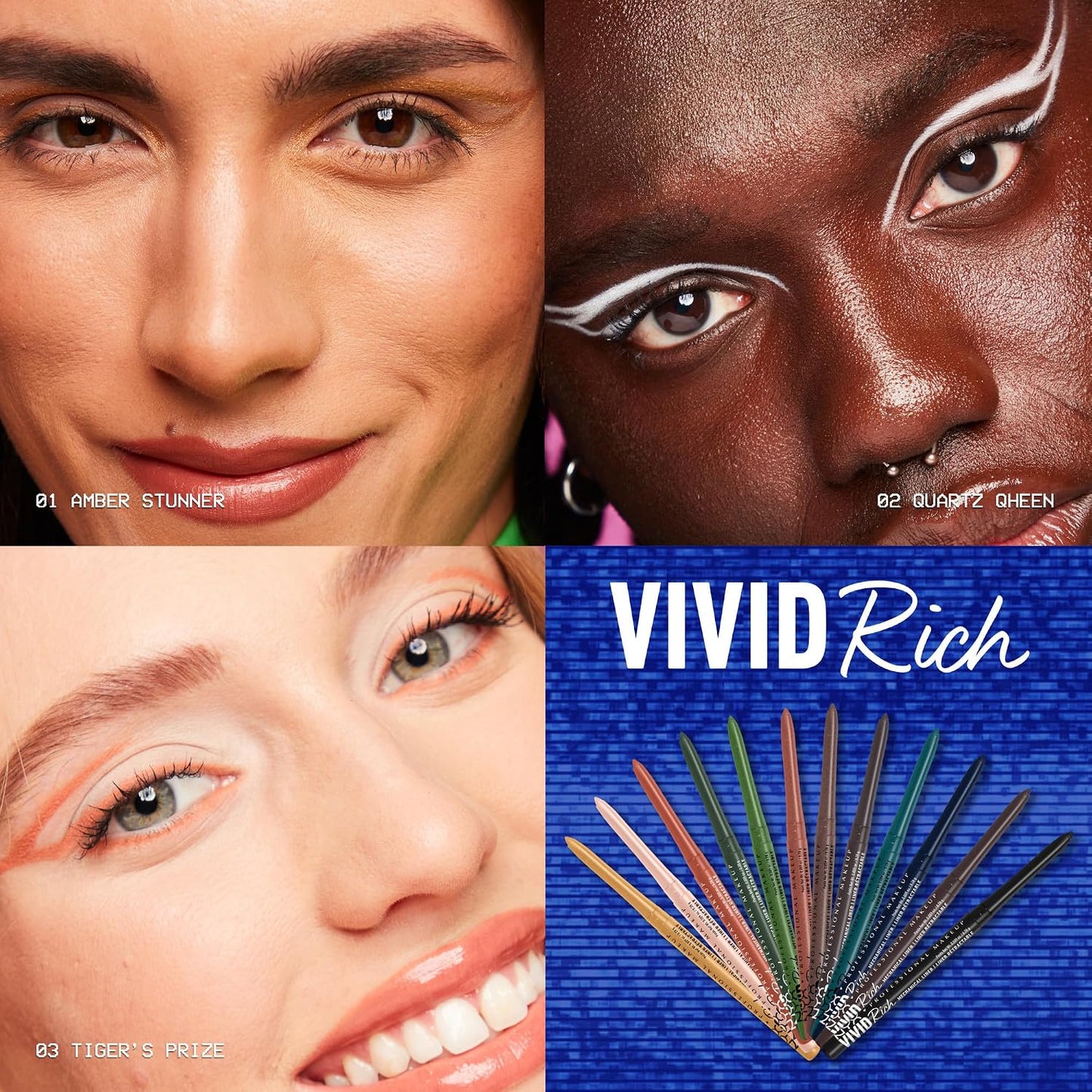 NYX PROFESSIONAL MAKEUP Mechanical Eye Pencil,Vivid Rich Mechanical, Creamy Retractable Eyeliner - Always Onyx, Black Eyeliner