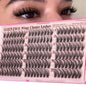 Goddvenus Brown Wispy Eye Lash Clusters Kit Natural Cluster Eyelash Extensions Kit False Eyelash Clusters Fluffy DIY Individual Lash Extensions Kit C Curl
