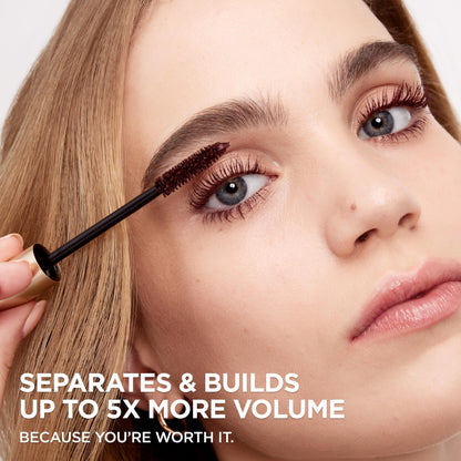 L’Oreal ParisVoluminous Waterproof Volume Building Mascara, Black [360], 0.28 oz (Pack of 3)