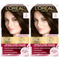 L'Oreal Paris Excellence Crème Permanent Hair Dye, Triple Care Hair Color with Hyaluronic Acid for 100% Gray Coverage, 4 Dark Brown, 1 Kit (Packaging May Vary)