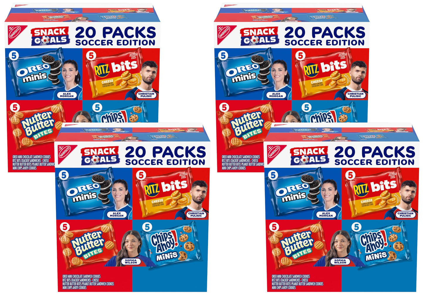 Nabisco, Classic Mix Variety Pack, Oreo Mini, Chips Ahoy! Mini, Nutter Butter Bites, Ritz Bits Cheese, 20 Snack Packs