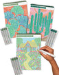 Lifelines FlowArt Mini Activity Pads, 3-Pack, Dot-by-Letter Coloring Books