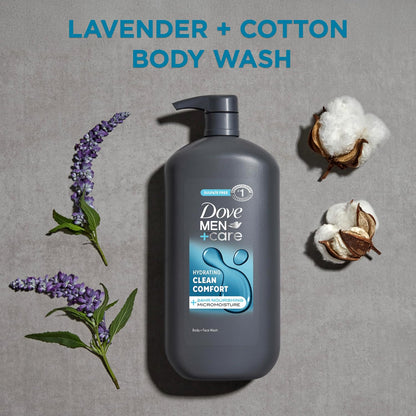 Dove Men Body & Face Wash Clean Comfort Men's Body Wash with 30 oz