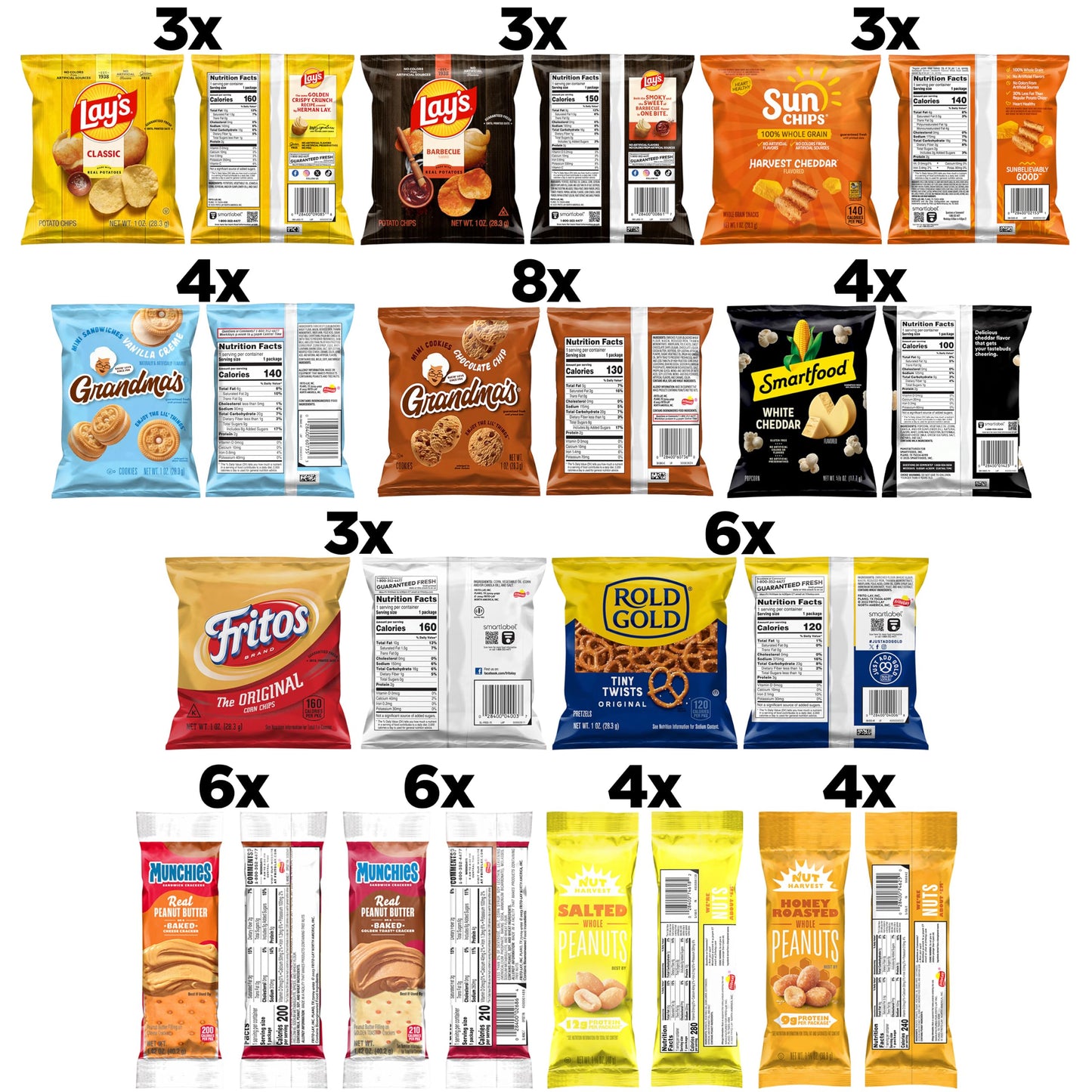 Frito-Lay Ultimate Snack Care Package, Favorites Mix, Variety Assortment of Chips, Cookies, Crackers & More, 40 Count
