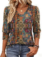 Zeagoo Womens 3/4 Sleeve V Neck T Shirts Dressy Casual Tops