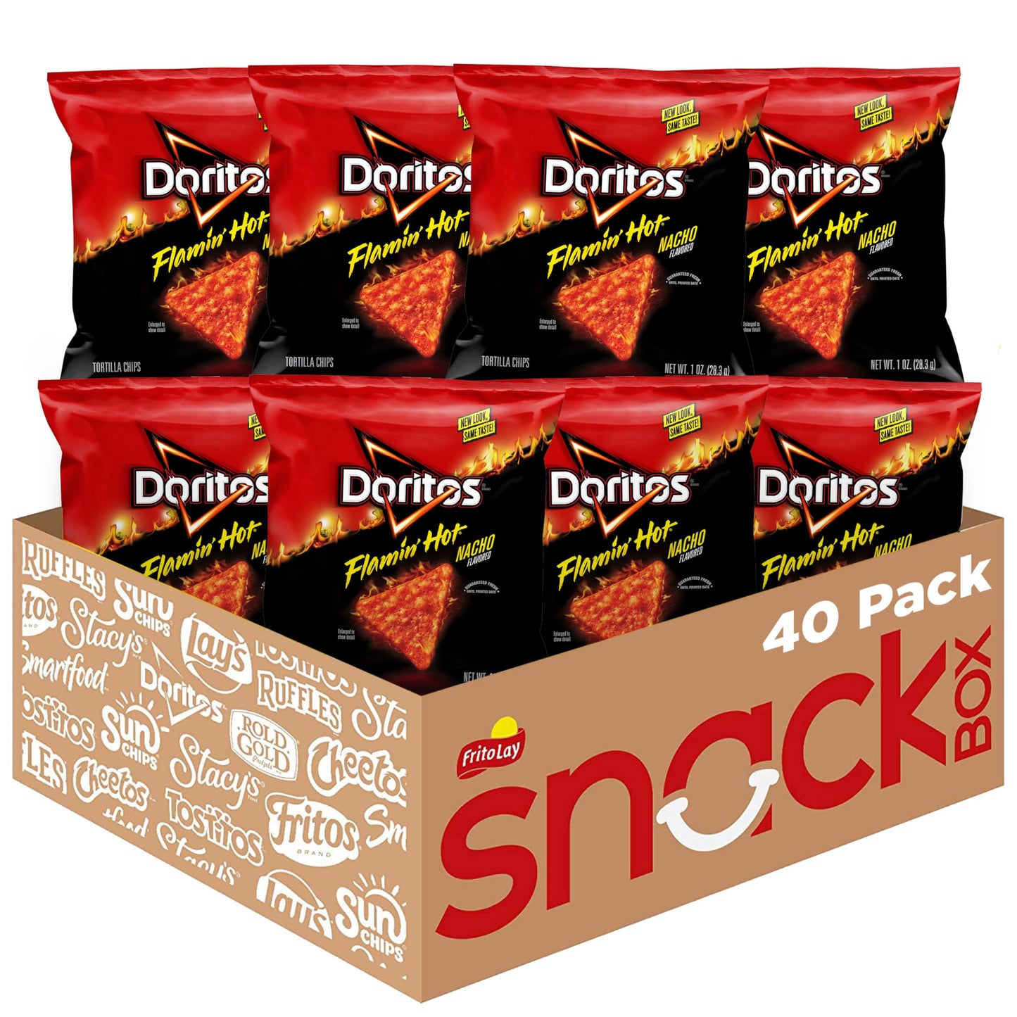 Doritos Flavored Tortilla Chips, Nacho Cheese, 1 Ounce (Pack of 40)