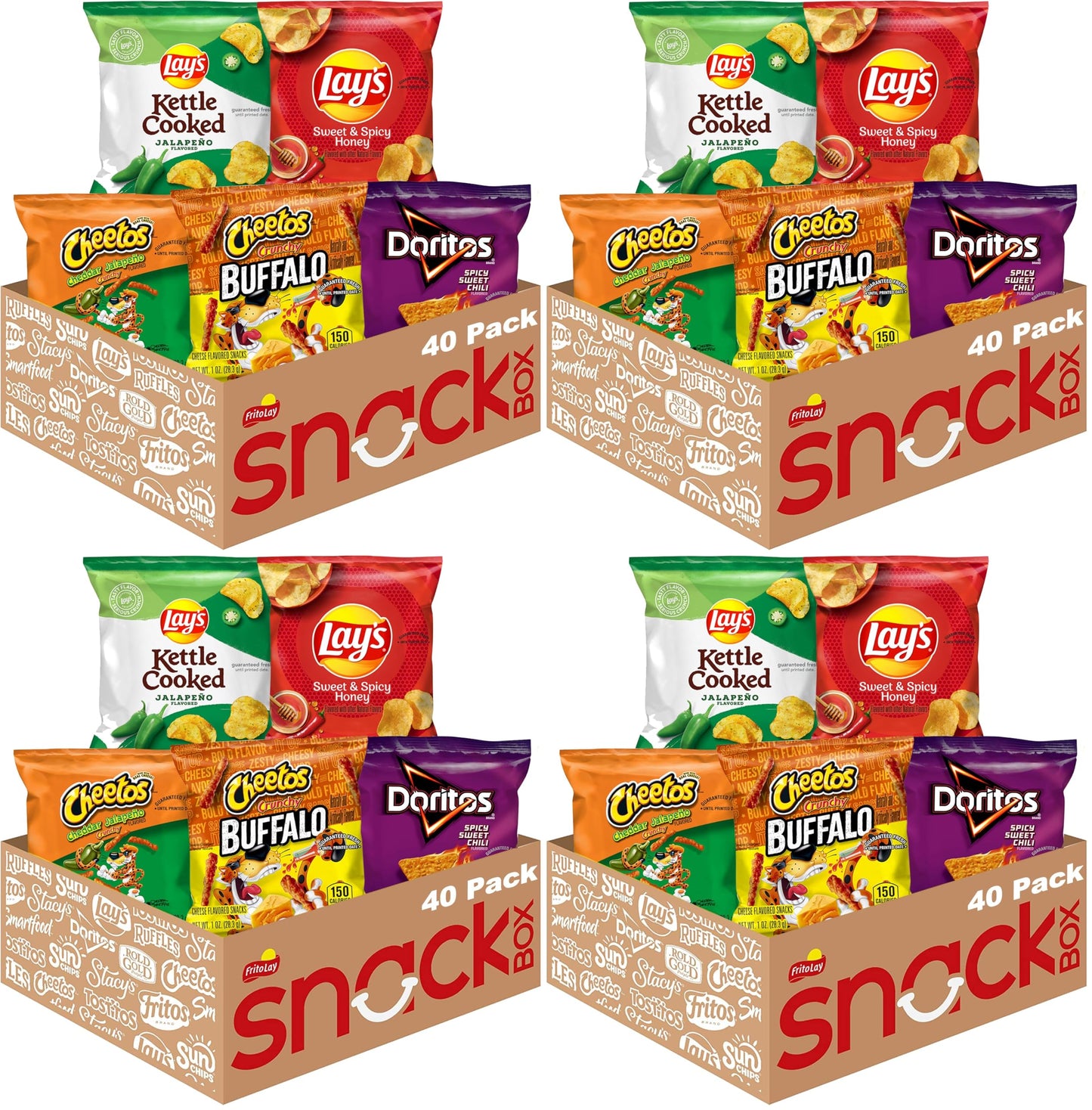 Frito-Lay Ultimate Snack Care Package, Favorites Mix, Variety Assortment of Chips, Cookies, Crackers & More, 40 Count