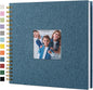 12"x12" Scrapbook Photo Album Linen Cover 40 Sheets 80 Pages White Paper