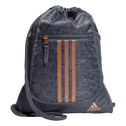 adidas Alliance Sackpack – Drawstring Backpack for Sports, Small Gym Bag, Preloved Teal Green/Black/3, OSFA