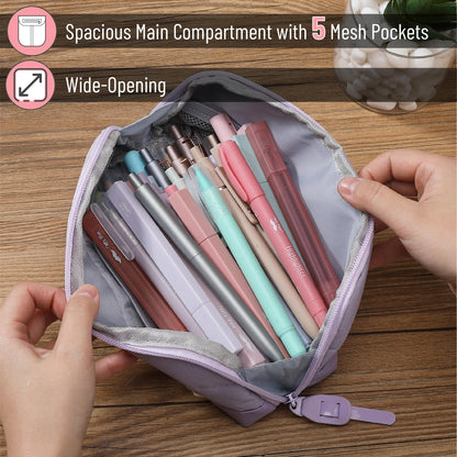 Mr. Pen- Wide-Opening Pencil Case, Triangle Design