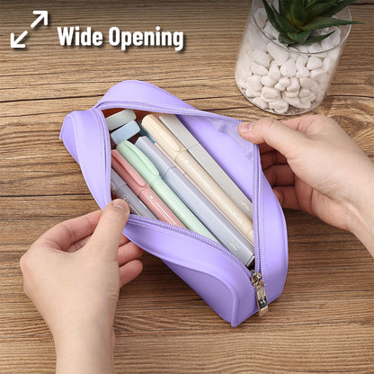 Mr. Pen- Silicone Pencil Case, Aesthetic Pencil Bag for Women, Makeup Pouch