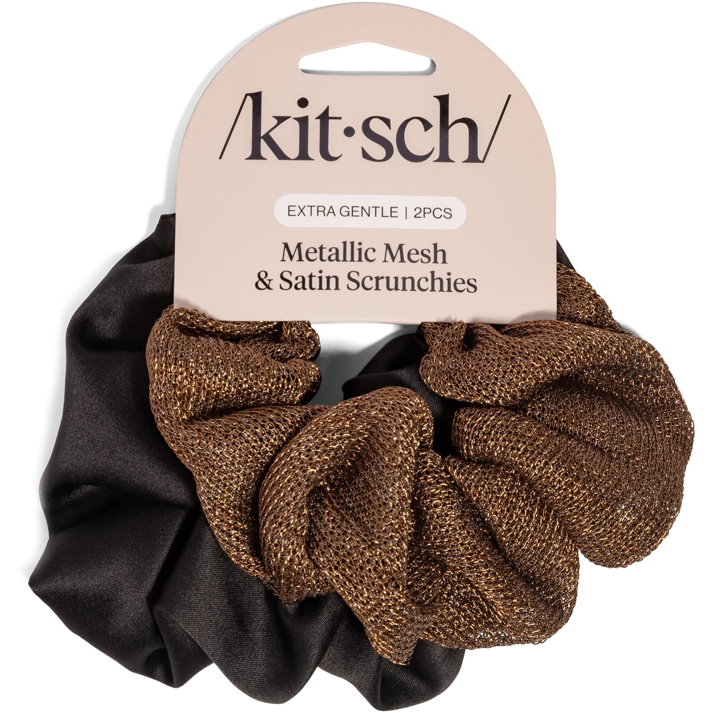 Kitsch Ultra-Petite Satin Scrunchies for Women - Eucalyptus, 6pcs