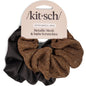 Kitsch Ultra-Petite Satin Scrunchies for Women - Eucalyptus, 6pcs
