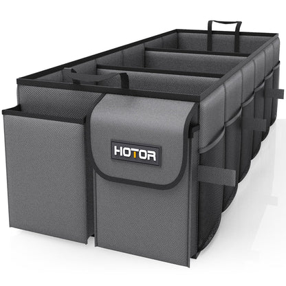 HOTOR Trunk Organizer - Foldable Car Organizer for SUVs & Sedans Storage