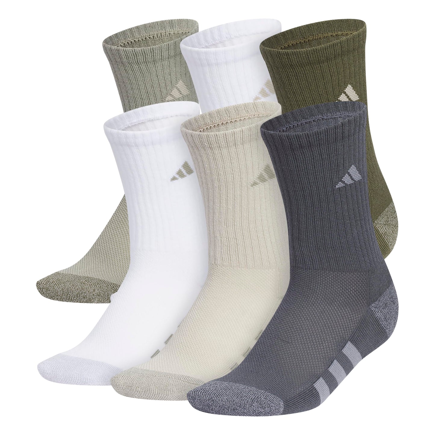 adidas Kids Athletic Cushioned 6-Pack Crew (Little Kid/Big Kid/Adult)