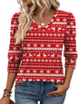 Zeagoo Womens 3/4 Sleeve V Neck T Shirts Dressy Casual Tops