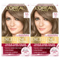 L'Oreal Paris Excellence Crème Permanent Hair Dye, Triple Care Hair Color with Hyaluronic Acid for 100% Gray Coverage, 4 Dark Brown, 1 Kit (Packaging May Vary)