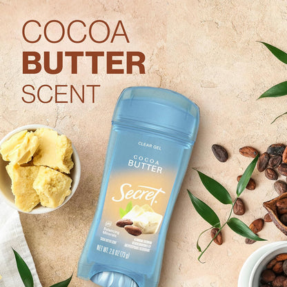 Secret Fresh Antiperspirant Deodorant for Women, 72hr Freshness on the Rocks with Pro-Hyaluronic Acid, Miami Mocktails Edition, Clear Gel, Pineapple Paradise with Pineapple & Coconut Scent, 2.6 oz