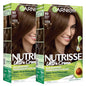 Garnier Nutrisse Ultra Crème Hair Color, Permanent Hair Dye with 100% Gray Coverage, Vegan & Cruelty-Free, 33 Darkest Golden Brown (Caramel Fudge), 1 Count