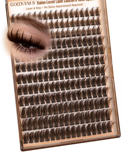 Goddvenus Pre-made Spikes Lash Clusters Wispy Manga Eyelash Clusters