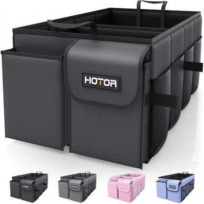 HOTOR Trunk Organizer - Foldable Car Organizer for SUVs & Sedans Storage