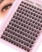 Goddvenus Brown Wispy Eye Lash Clusters Kit Natural Cluster Eyelash Extensions Kit False Eyelash Clusters Fluffy DIY Individual Lash Extensions Kit C Curl