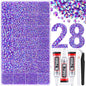 Rainbow Flatback Rhinestones for Crafting and 3PCS B7000 Glue (Set 1), 2 Boxes of 4500 PCS Resin Rhinestones Gems Charms for Bedazzling DIY Crafts Tumblers Shoes Fabric Clothing Nail Art