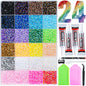 35000 Pcs Resin Jelly Rhinestones Kit, Multicolor 3mm Flatback Rhinestones with 4 Pcs B7000 Jewelry Glue & Tools, All-in-One Bedazzling Kit for DIY Arts & Crafts Gifts