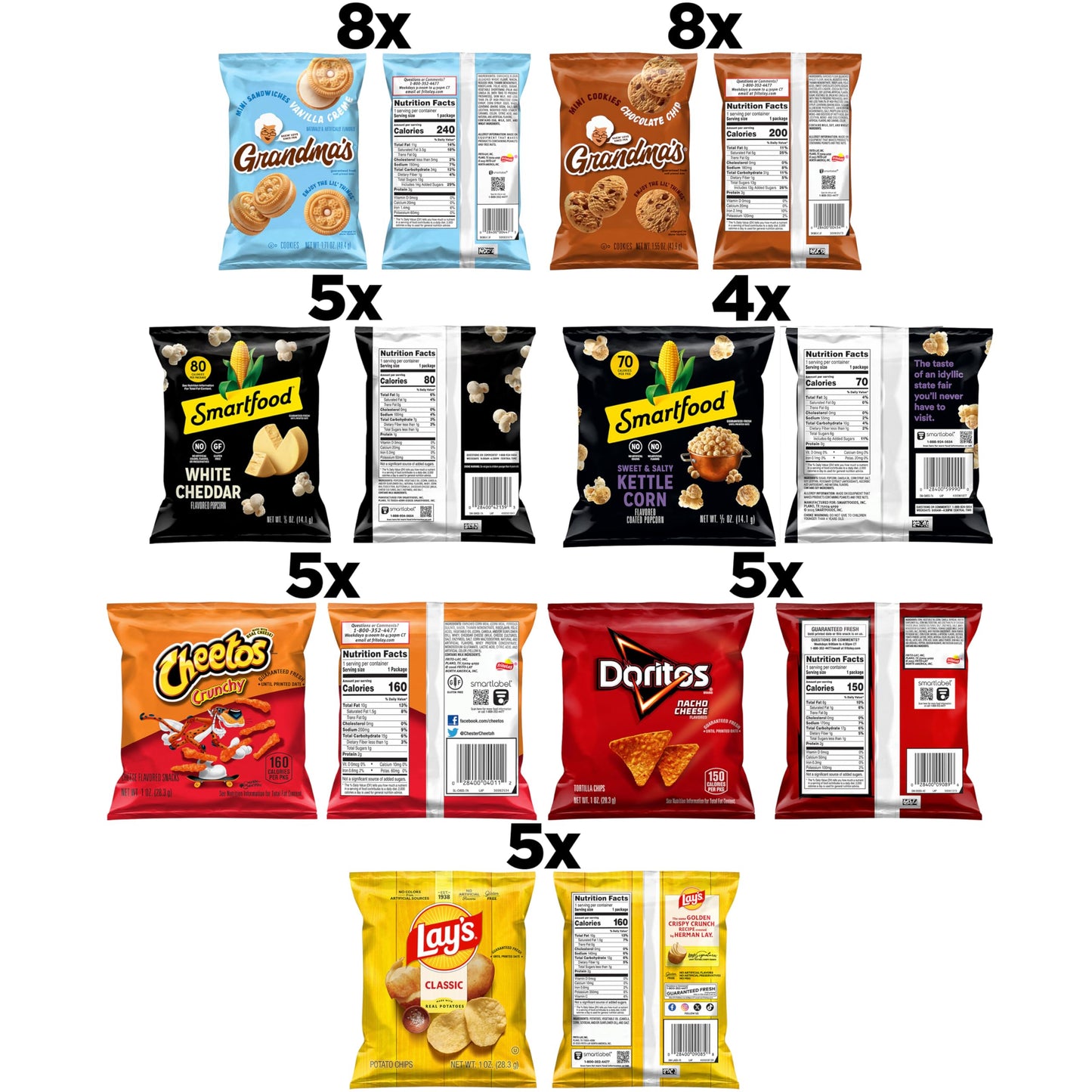 Frito-Lay Ultimate Snack Care Package, Favorites Mix, Variety Assortment of Chips, Cookies, Crackers & More, 40 Count