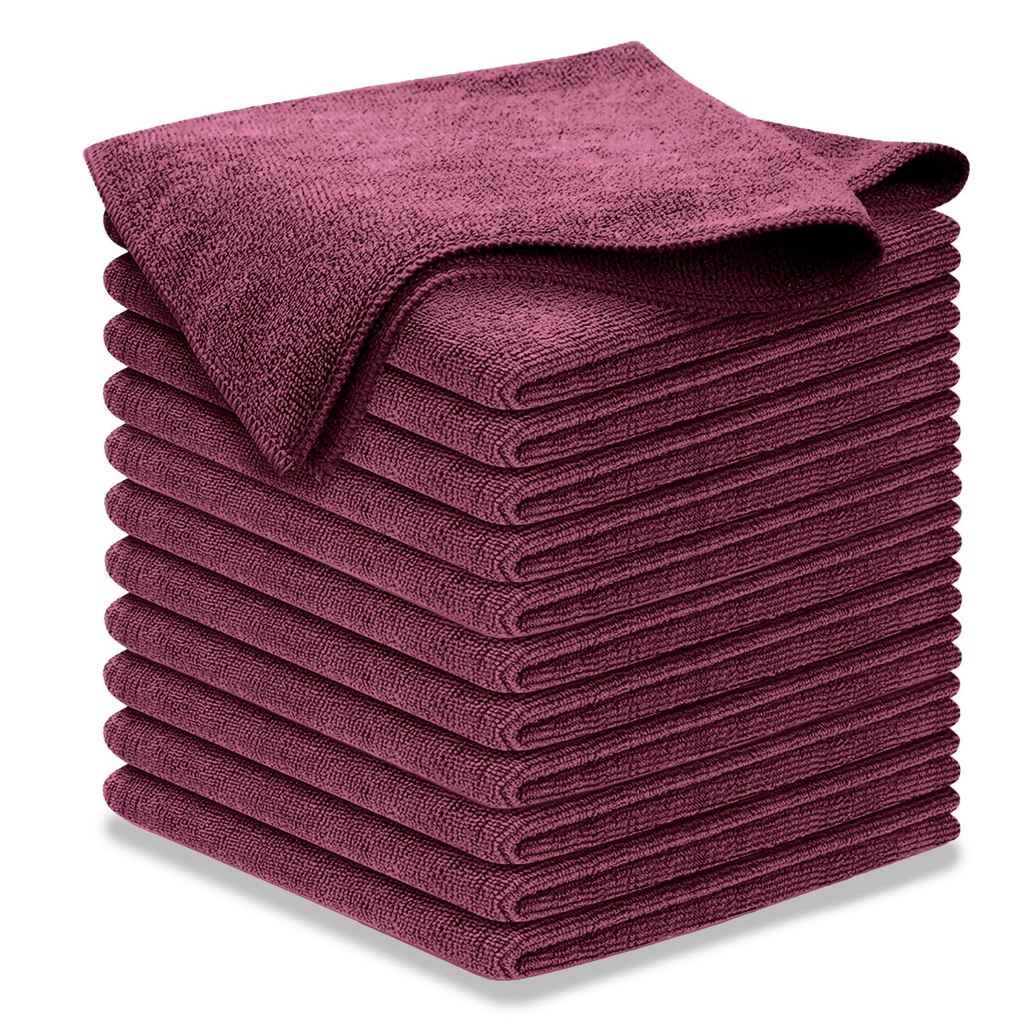 USANOOKS Microfiber Cleaning Cloth Grey - 12 Pcs (12.5"x12.5") - High Performance - 1200 Washes, Ultra Absorbent Microfiber Towel Weave Grime & Liquid for Streak-Free Mirror Shine - Car Washing Cloth
