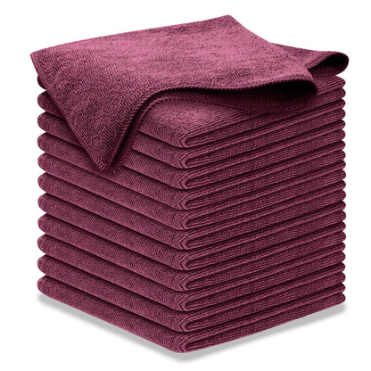 USANOOKS Microfiber Cleaning Cloth Grey - 12 Pcs (12.5"x12.5") - High Performance - 1200 Washes, Ultra Absorbent Microfiber Towel Weave Grime & Liquid for Streak-Free Mirror Shine - Car Washing Cloth