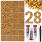 Rainbow Flatback Rhinestones for Crafting and 3PCS B7000 Glue (Set 1), 2 Boxes of 4500 PCS Resin Rhinestones Gems Charms for Bedazzling DIY Crafts Tumblers Shoes Fabric Clothing Nail Art