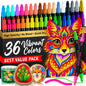 ARTISTRO Dual-Tip Acrylic Paint Marker Pens - Set of 36