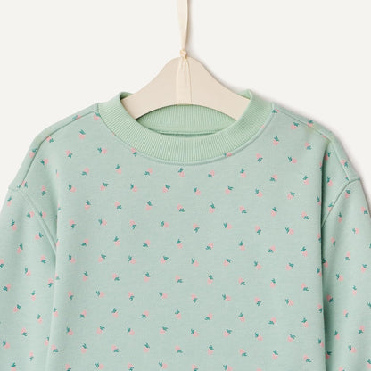 Amazon Essentials x Sofia Grainge Toddlers and Baby Girls' French Terry Sweatshirt Pant and Top Set