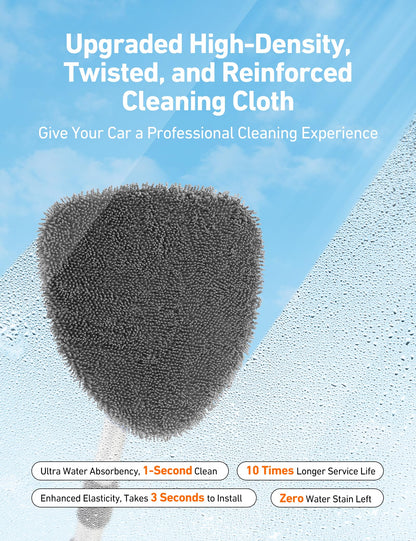 AstroAI 21" Extra-Long Windshield Cleaner Tool & Car Interior Detailing Kit