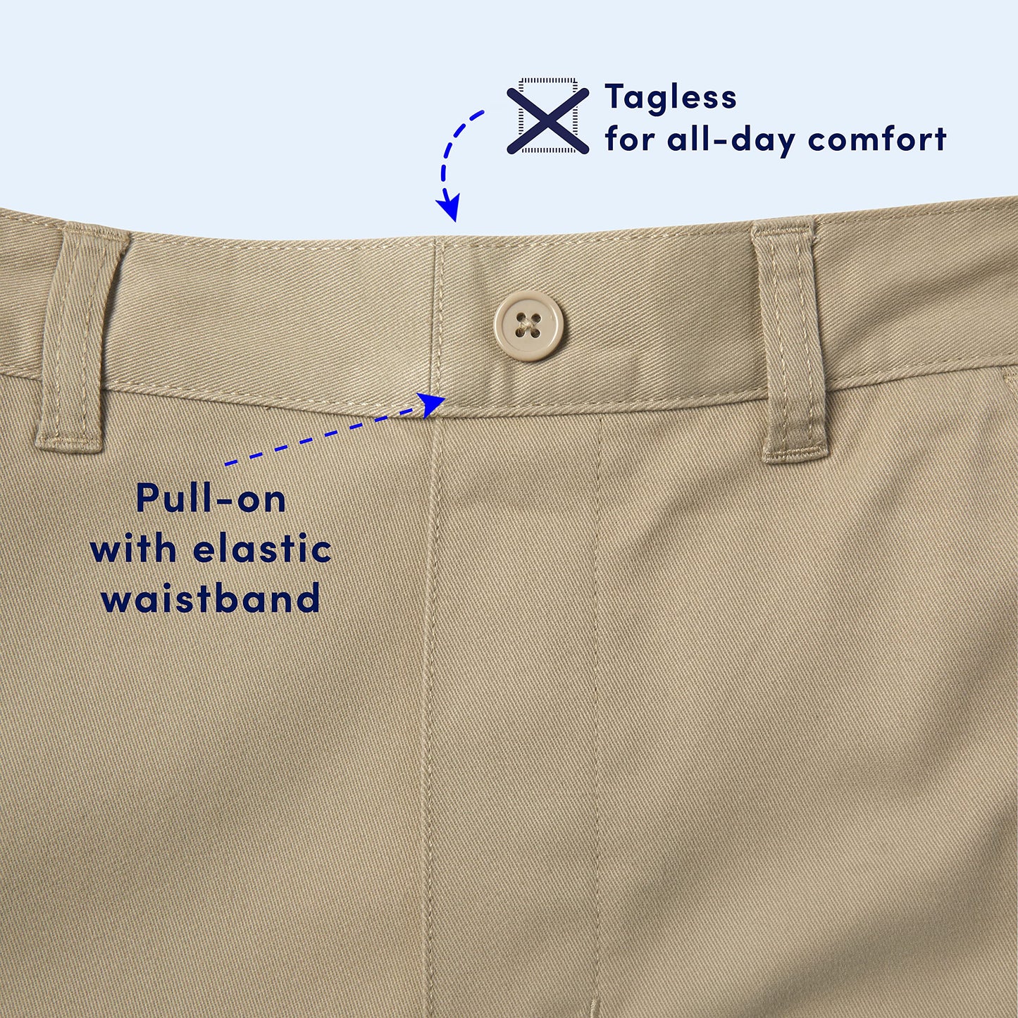 French Toast Boys Pull-On Relaxed Fit School Uniform Pant (Standard & Husky)