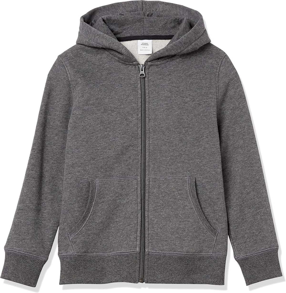 Amazon Essentials Boys and Toddlers' Soft Fleece Zip-Up Hoodie Sweatshirt