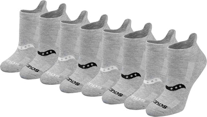 Saucony Women's RunDry Performance Heel Tab Athletic Socks, Available in S-L (8, 16, 24 Pairs)