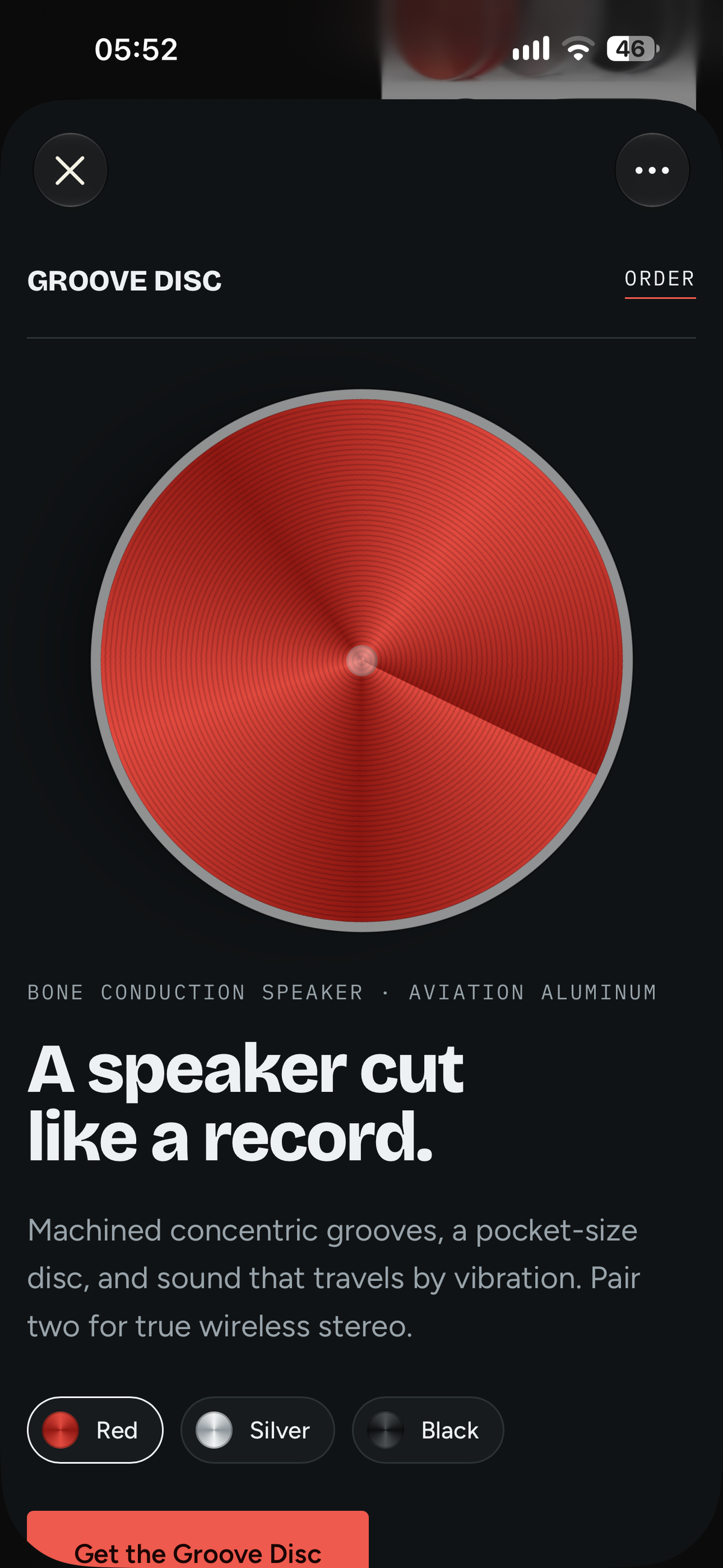 Groove Disc Bone Conduction Speaker
