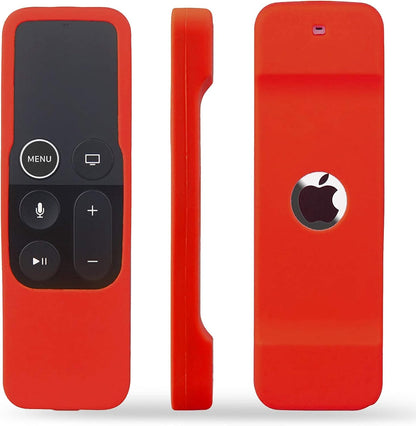 Silicone Case Compatible with Apple TV 4K/HD Siri Remote (1St Gen) - Anti-Slip Shock Proof Soft Remote Cover Case Compatible with Apple TV 4K 5Th 4Th Gen Siri Remote Controller - Red