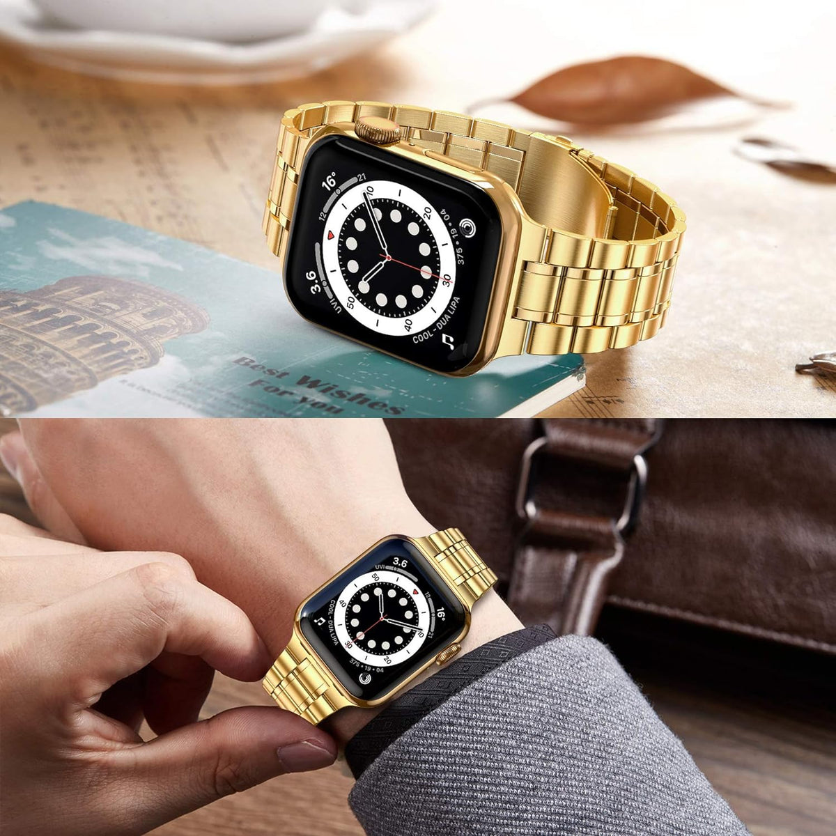 Stainless Steel Bands for Apple Watch 45Mm 44Mm 42Mm(Series 3/2/1)