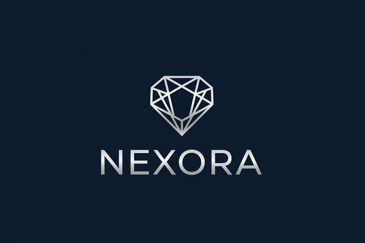 NEXORA Logo - Navy Silver